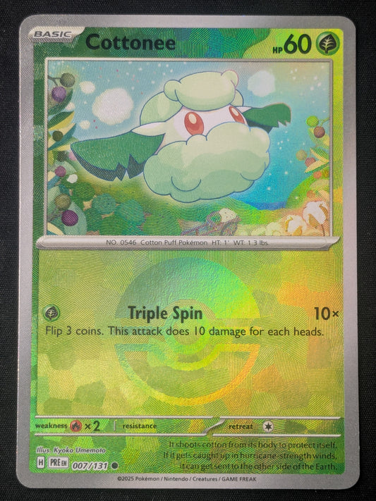 Cottonee (Poke Ball Pattern)- 007/131 - SV: Prismatic Evolutions