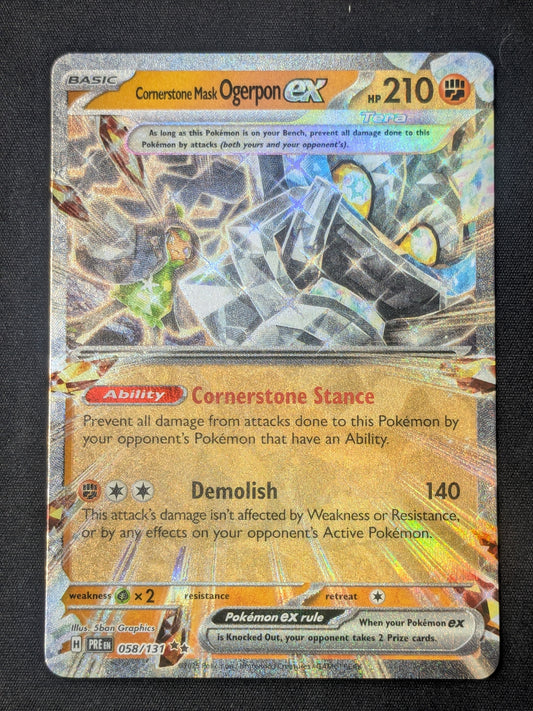 Cornerstone Mask Ogerpon ex - 058/131 - SV: Prismatic Evolutions