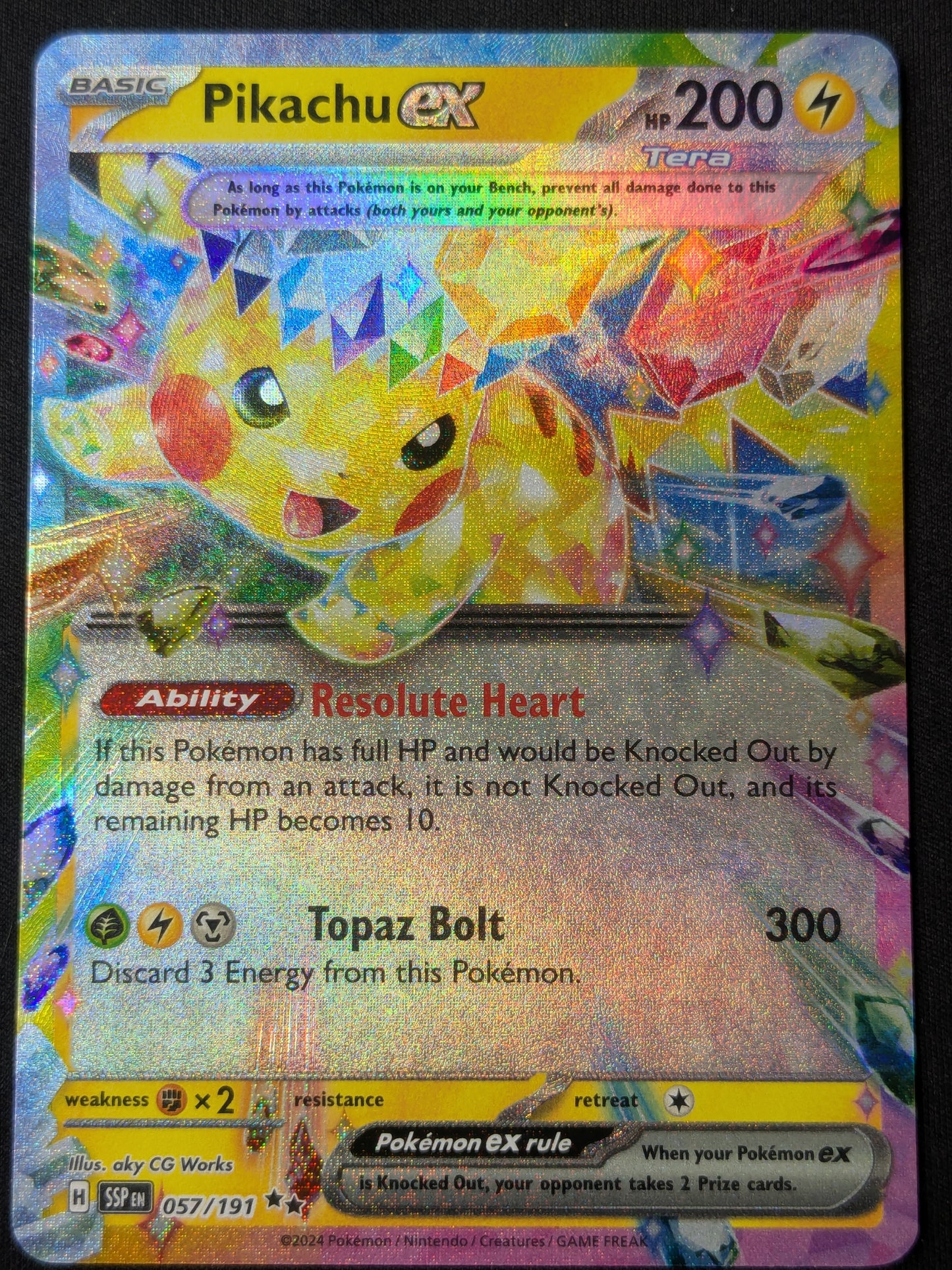 Pikachu ex - 057/191 - SV08: Surging Sparks