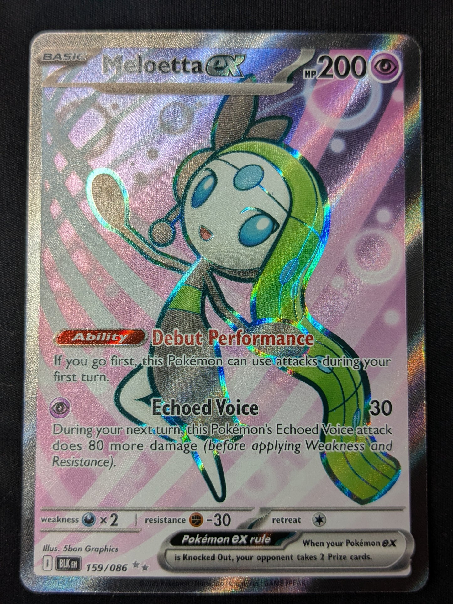 Meloetta ex - 159/086 - SV: Black Bolt