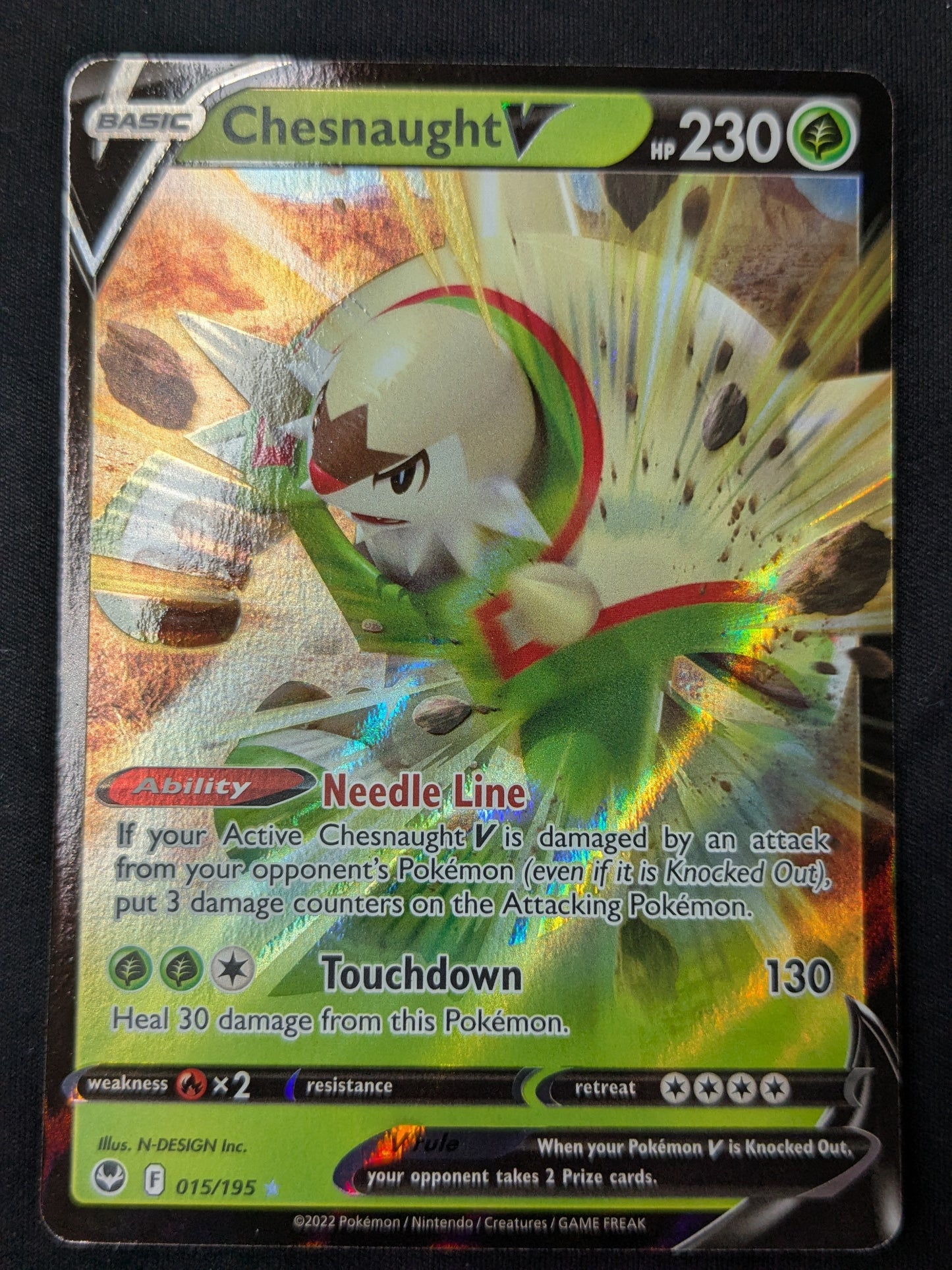Chesnaught V - 015/195 - SWSH12: Silver Tempest